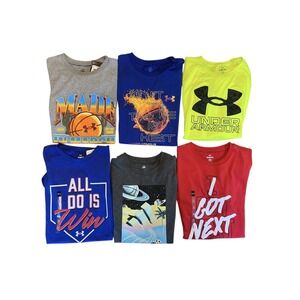 Boy's Lot Of‎ Under Armour And Adidas T-Shirts Size Large New